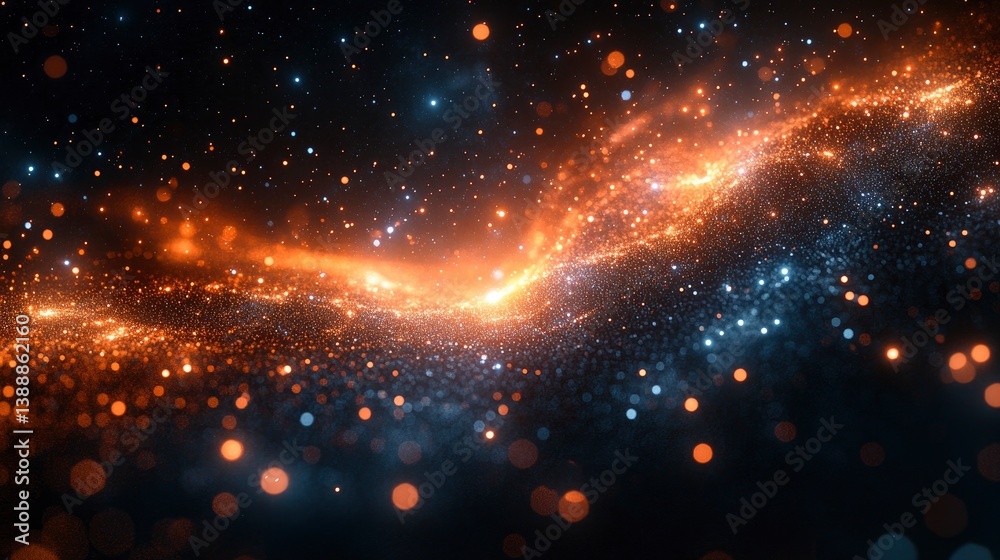 Wall mural cosmic web of interconnected nodes representing digital ecosystems