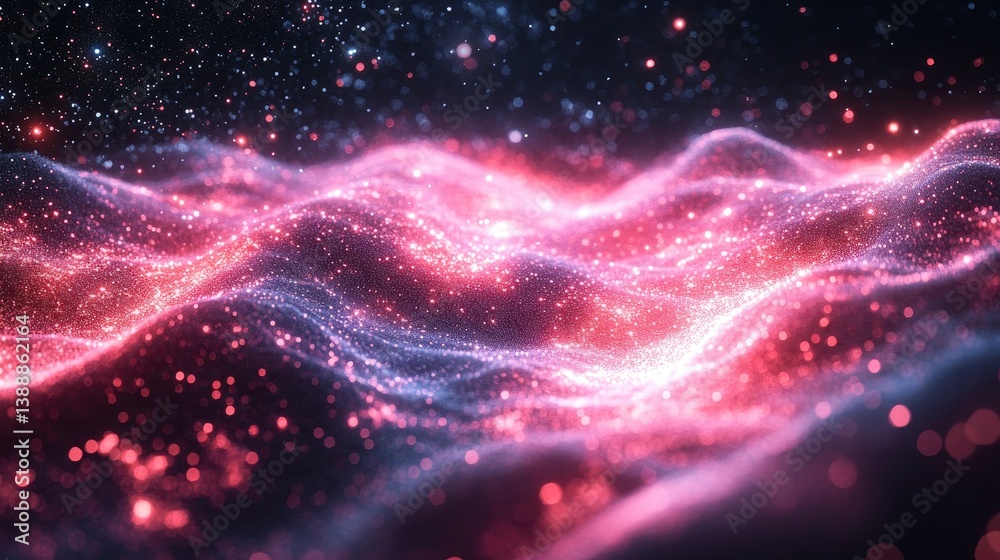 Wall mural cosmic web of interconnected nodes representing digital ecosystems