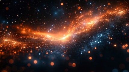 Cosmic web of interconnected nodes representing digital ecosystems