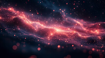 Obraz premium Abstract visualization of internet of things using connected nodes