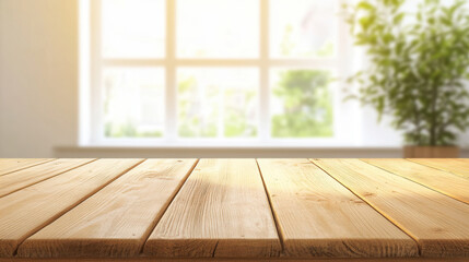 close up of wooden tabletop well lit room, showcasing natural grain and texture of wood, creating warm and inviting atmosphere. soft sunlight enhances beauty of surface, making it perfect