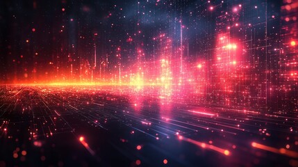 Obraz premium Abstract visualization of digital gaming using geometric patterns