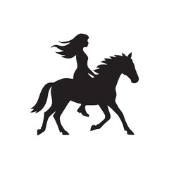horse silhouette vector