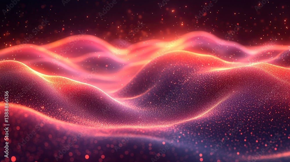 Wall mural abstract representation of digital retail using flowing patterns