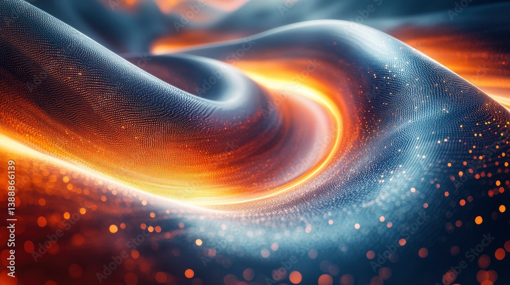 Wall mural abstract representation of digital retail using flowing patterns