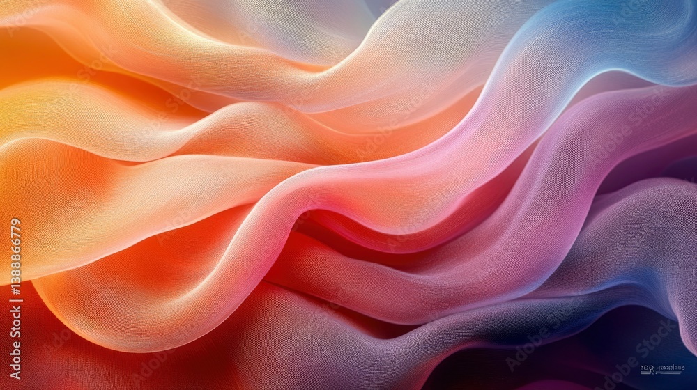 Wall mural abstract representation of digital fashion using flowing patterns