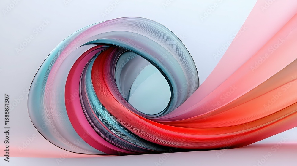 Wall mural abstract swirl of color: a mesmerizing display of fluid dynamics, showcasing a swirling form of vibr