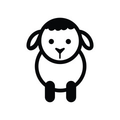 Cute Cartoon Sheep Icon