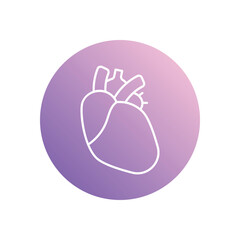 Heart icon isolated on a white background. Vector illustration.