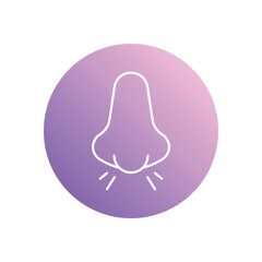 Nose icon isolated on a white background. Vector illustration.