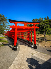 Takayama Inari Shrine in Ushigatacho, Tsugaru, Aomori, Japan