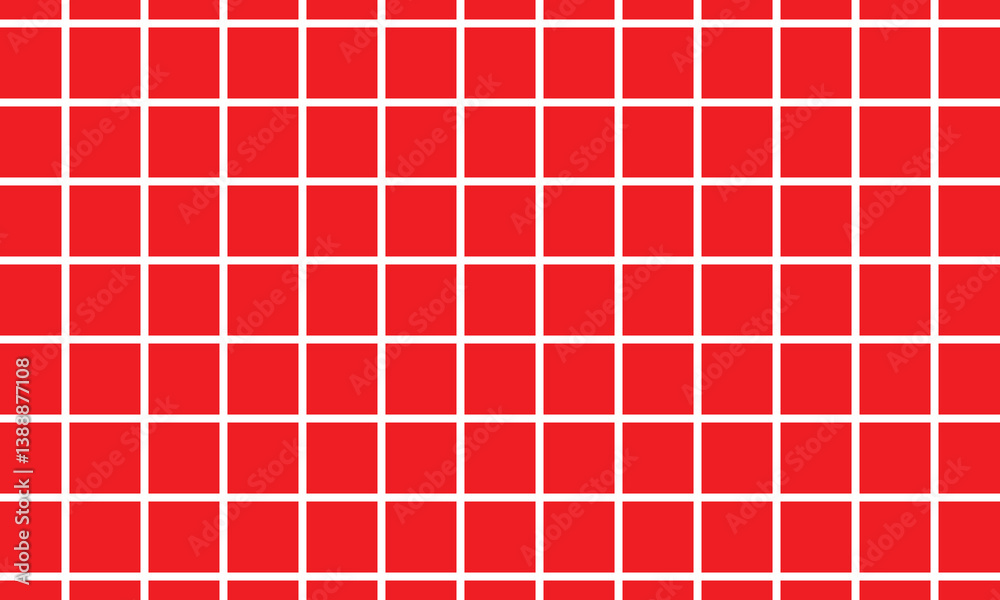 Poster abstract white grid line pattern on red can be used background, banner, poster.