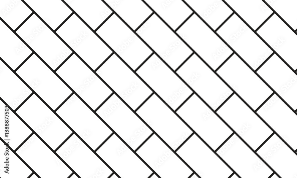 Poster abstract black diagonal brick lines pattern can be used background, banner, poster.