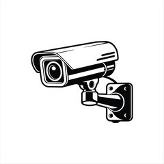 CCTV Security Camera Vector Illustration  Surveillance System Icon