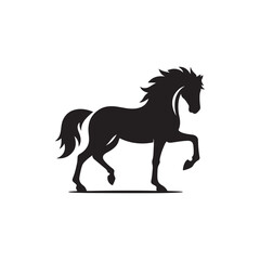 horse vector silhouette clip art logo design