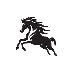 horse vector silhouette clip art logo design