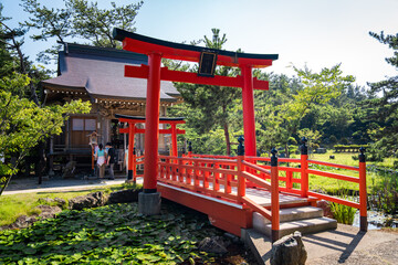Takayama Inari Shrine in Ushigatacho, Tsugaru, Aomori, Japan