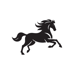 horse vector silhouette clip art logo design