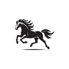 horse vector silhouette clip art logo design