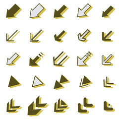 イラスト素材：いろいろ矢印イラストセット