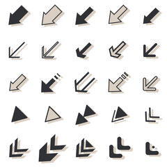 イラスト素材：いろいろ矢印イラストセット