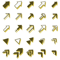 イラスト素材：いろいろ矢印イラストセット