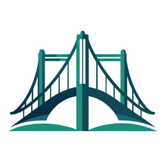Modern bridge logo Design Vector Illustration.