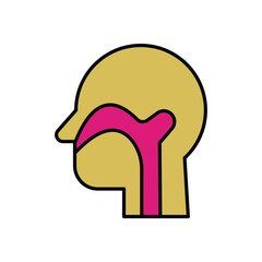 Throat  icon isolated on a white background. Vector illustration.