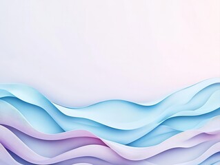 Obraz premium A vibrant, abstract design featuring flowing waves in soft pastel colors, perfect for backgrounds or creative projects.