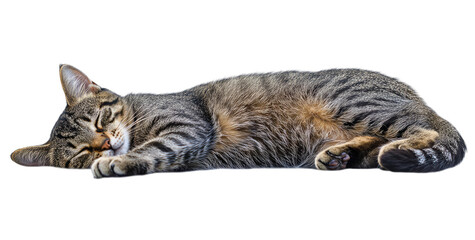 Tabby cat sleeping