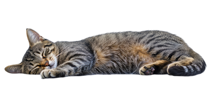 Tabby cat sleeping