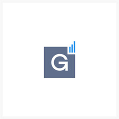G Logo with Growth Arrow in Square Design