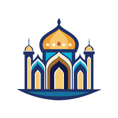 mosque logo design vector illustration.