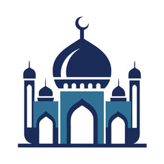 mosque logo design vector illustration.