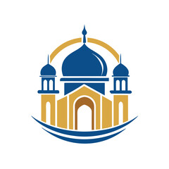 mosque logo design vector illustration.