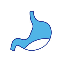 Stomach icon isolated on a white background. Vector illustration.
