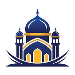 mosque logo design vector illustration.