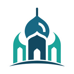 mosque logo design vector illustration.
