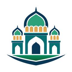 mosque logo design vector illustration.