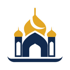 mosque logo design vector illustration.