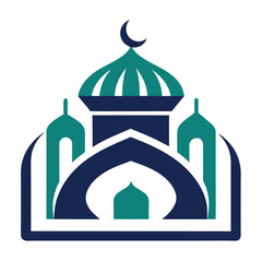 mosque logo design vector illustration.