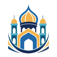 mosque logo design vector illustration.