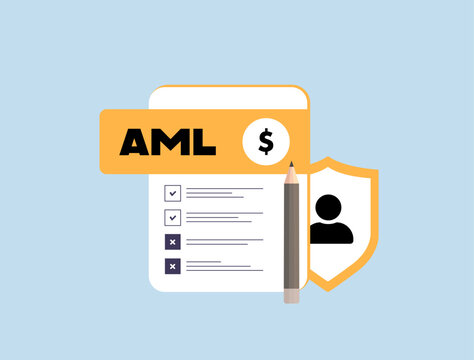 Anti-money laundering regulations and AML documentation requirements help detect suspicious transactions, enforce compliance, and prevent financial crime. AML regulation vector illustration and icons