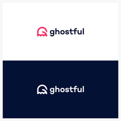 Simple Modern Ghost Logo with Letter G Style