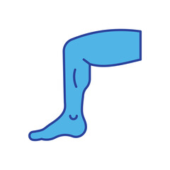 Leg  icon isolated on a white background. Vector illustration.