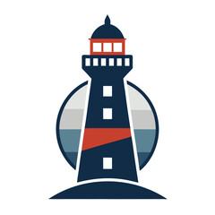 lighthouse logo design vector illustration.