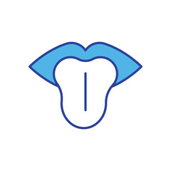 Tongue icon isolated on a white background. Vector illustration.