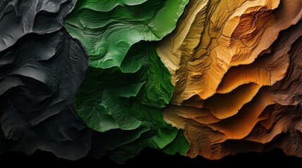 Fototapeta premium A colorful abstract painting of mountains and hills