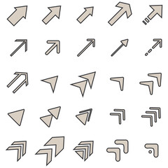 イラスト素材：いろいろ矢印イラストセット