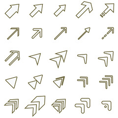 イラスト素材：いろいろ矢印イラストセット